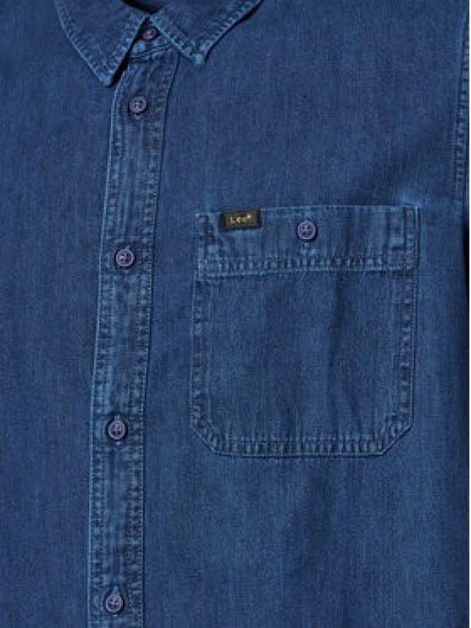 Lee Koszula jeansowa Leesure 112355712 Niebieski Regular Fit