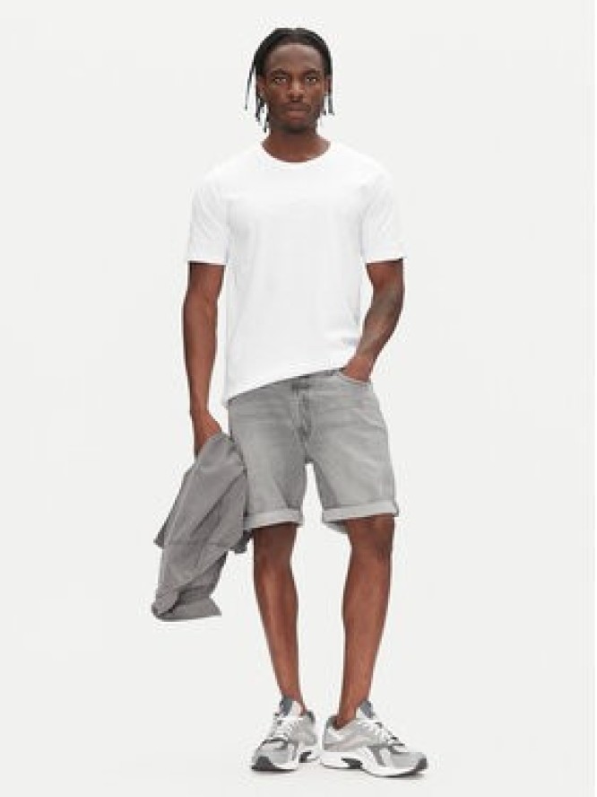 Lee Szorty jeansowe Rider 112363904 Szary Slim Fit