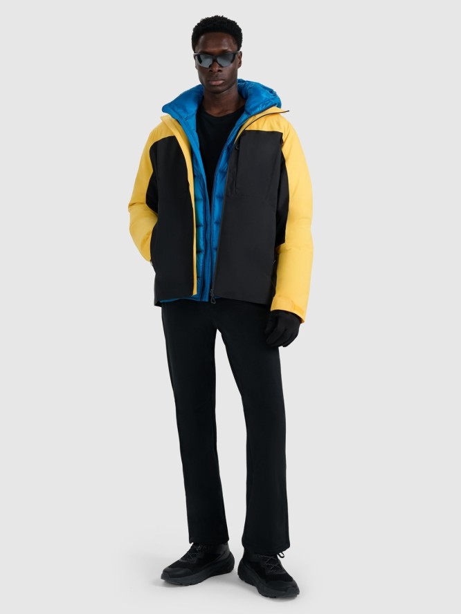 4F Kurtka trekkingowa membrana 10000 męska - żółta 3XL