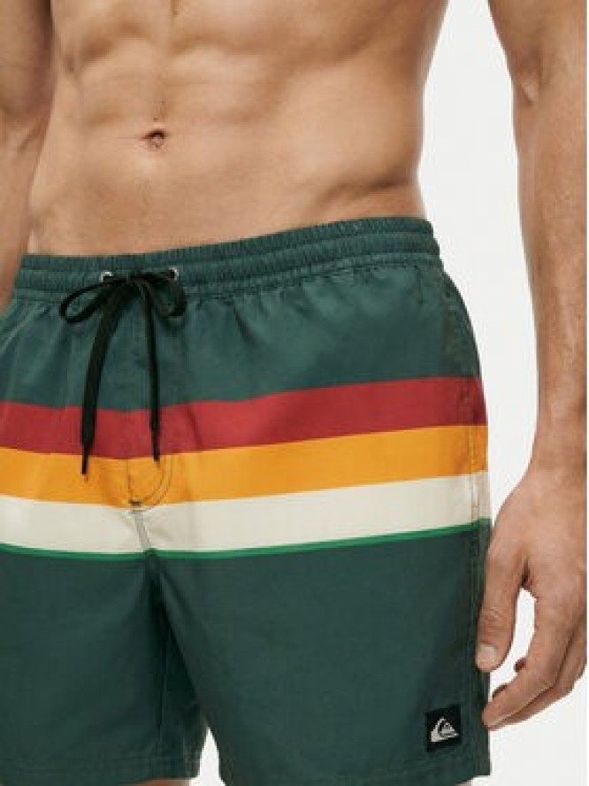 Quiksilver Szorty kąpielowe Everyday Printed Volley 15 EQYJV04219 Zielony Regular Fit