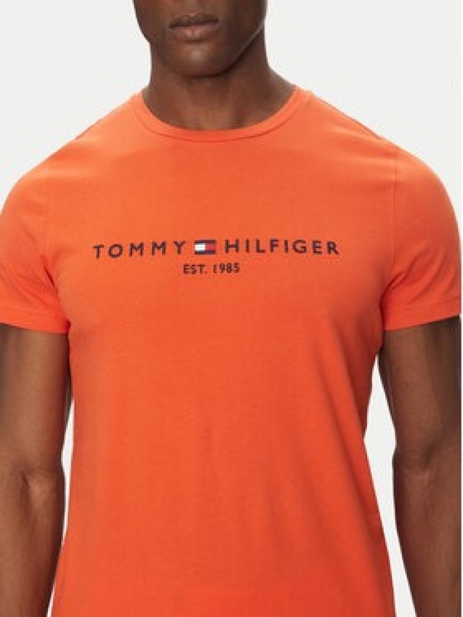 Tommy Hilfiger T-Shirt Logo MW0MW11797 Pomarańczowy Regular Fit
