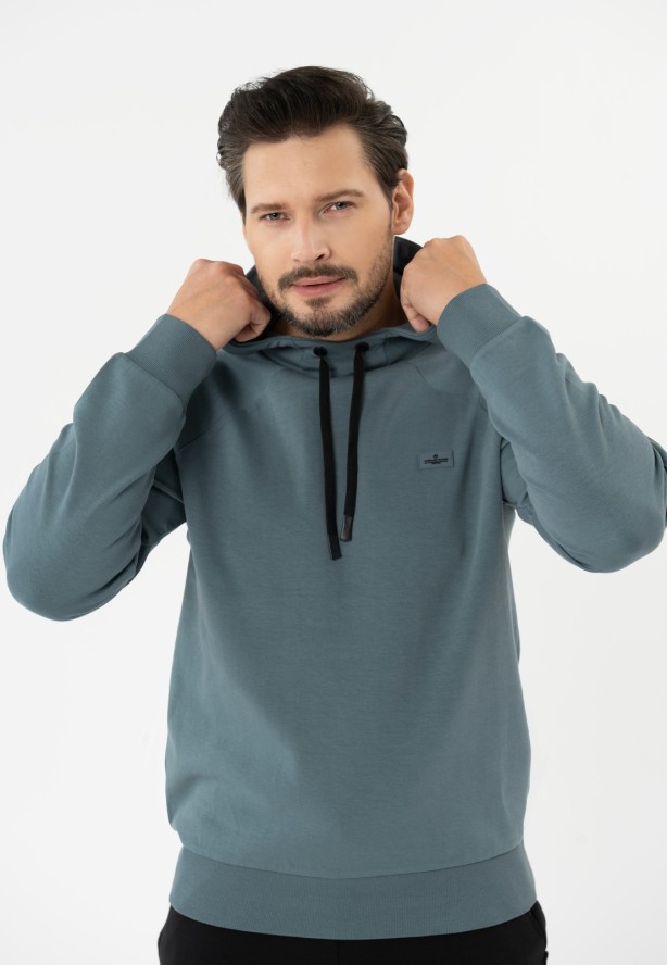 Gładka bluza z kapturem B-ALMI