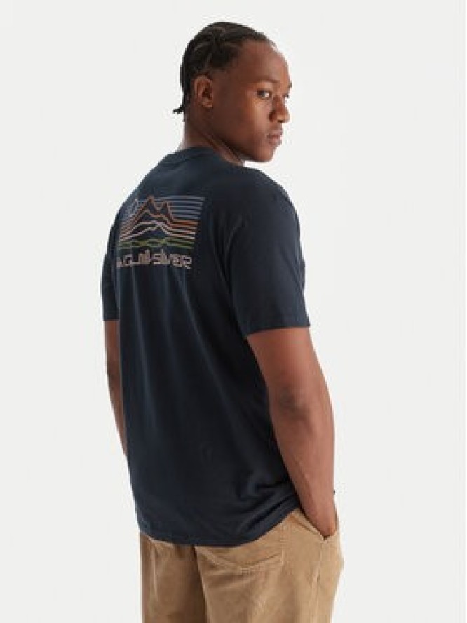 Quiksilver T-Shirt Light Waves SS EQYZT08175 Granatowy Comfort Fit