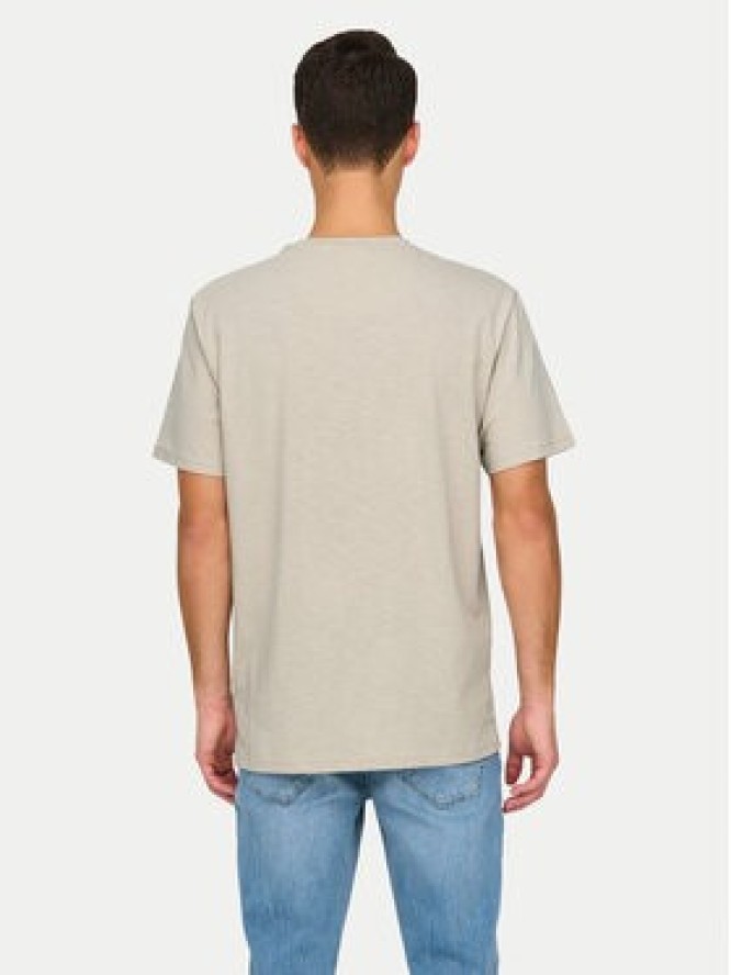 Only & Sons T-Shirt 22025286 Beżowy Regular Fit