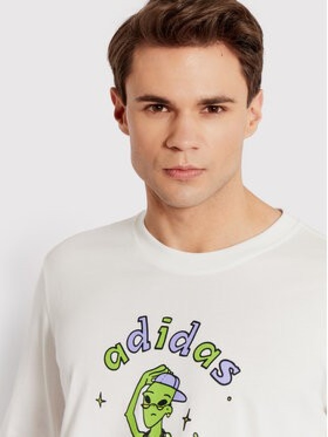 adidas Longsleeve Stoked Alien HC7142 Biały Regular Fit