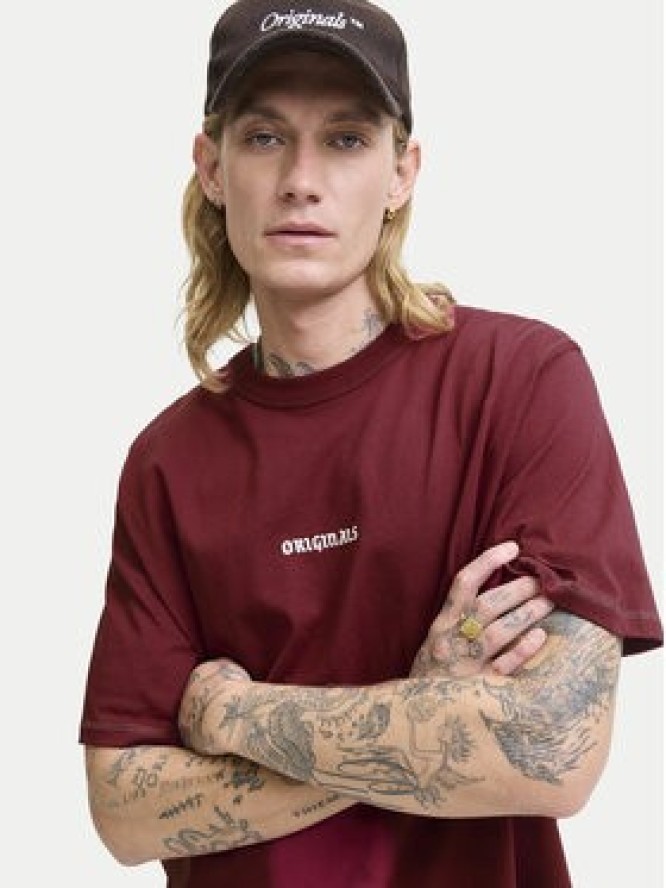 Jack & Jones T-Shirt Meadows Minimal 12283630 Czerwony Loose Fit