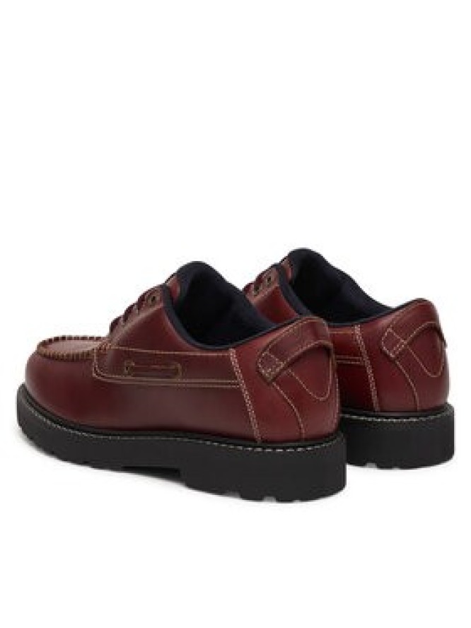 Tommy Jeans Półbuty Archive '01 Boat Shoe Leather EM0EM01651 Brązowy