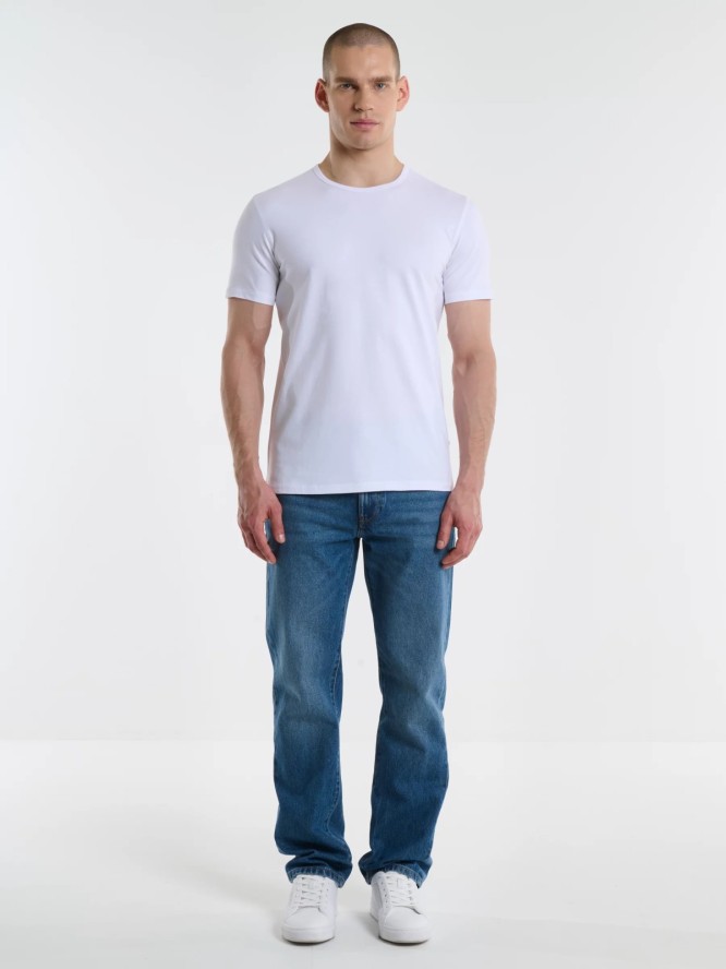 Jeansy męskie proste niebieskie Trent 436