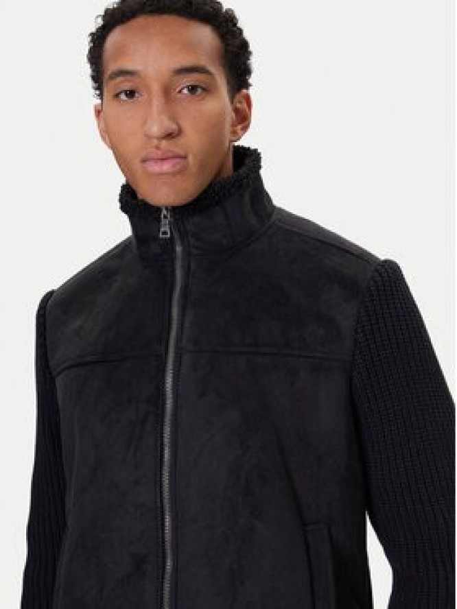 Guess Kurtka z imitacji skóry M5BR79 Z5570 Czarny Regular Fit