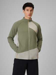 4F Bluza trekkingowa regular bez kaptura męska - khaki S