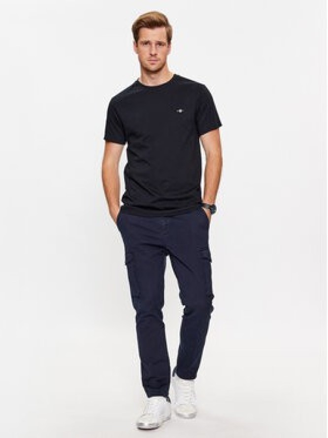 Gant T-Shirt Shield 2003185 Czarny Slim Fit