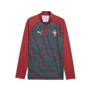 Męska koszulka na rozgrzewkę Portugalii z zamkiem 1/4 PUMA