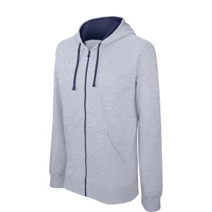 Bluza z kapturem na zamek Kariban Contrastée