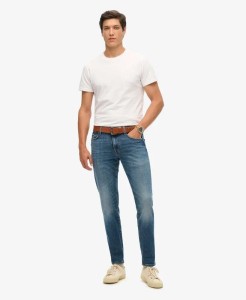 superdry Jeansy slim vintage z bawełny organicznej – BUCK BLUE