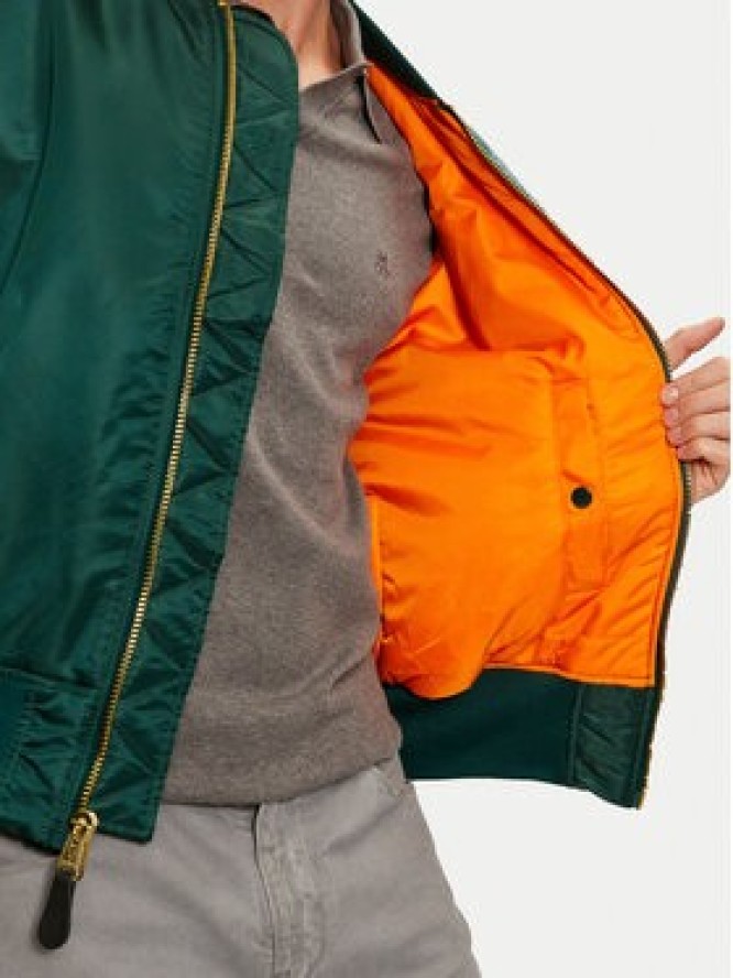 Alpha Industries Kurtka bomber 100101 Zielony Regular Fit