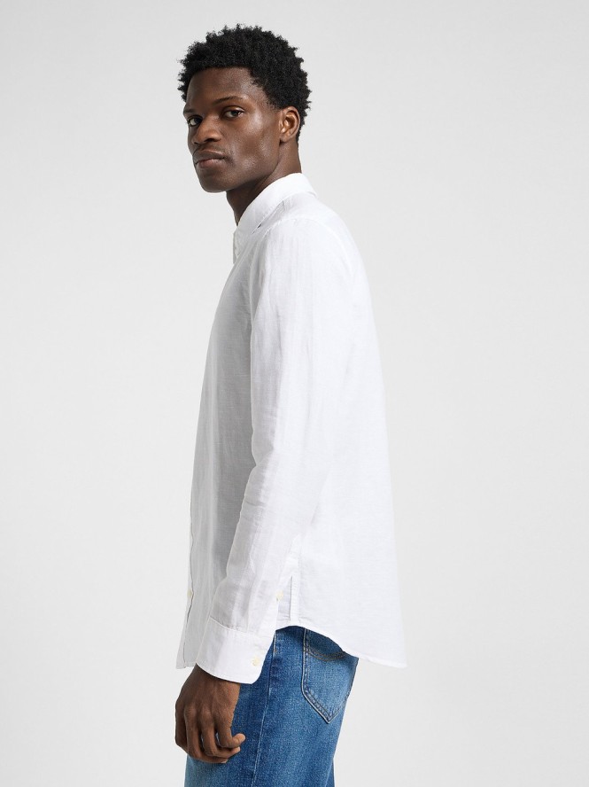 LEE MĘSKA KOSZULA LEE PATCH SHIRT BRIGHT WHITE 112364230