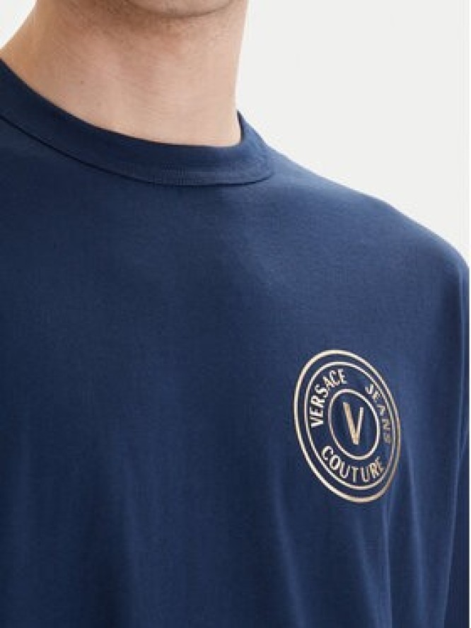 Versace Jeans Couture T-Shirt 80GAHT04 CJ00T Granatowy Regular Fit