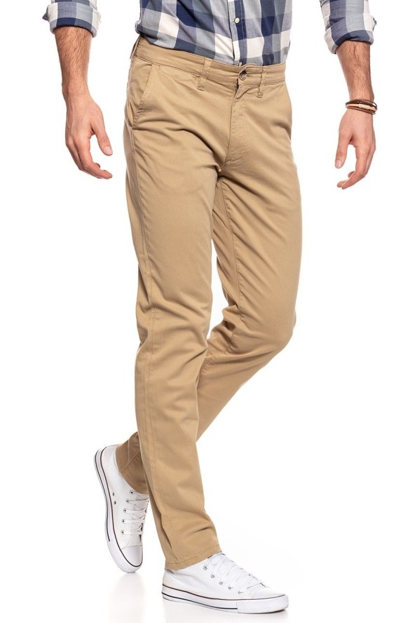 WRANGLER SPODNIE MĘSKIE CHINO GOLDEN SAND W16LRN223 112127318