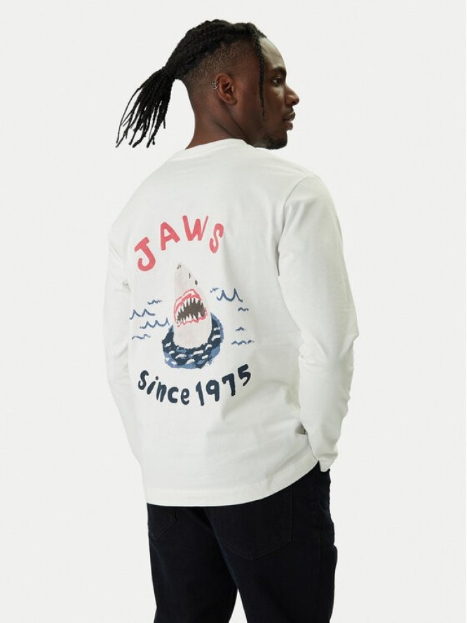 Jack & Jones Longsleeve Jaws 12286615 Biały Relaxed Fit