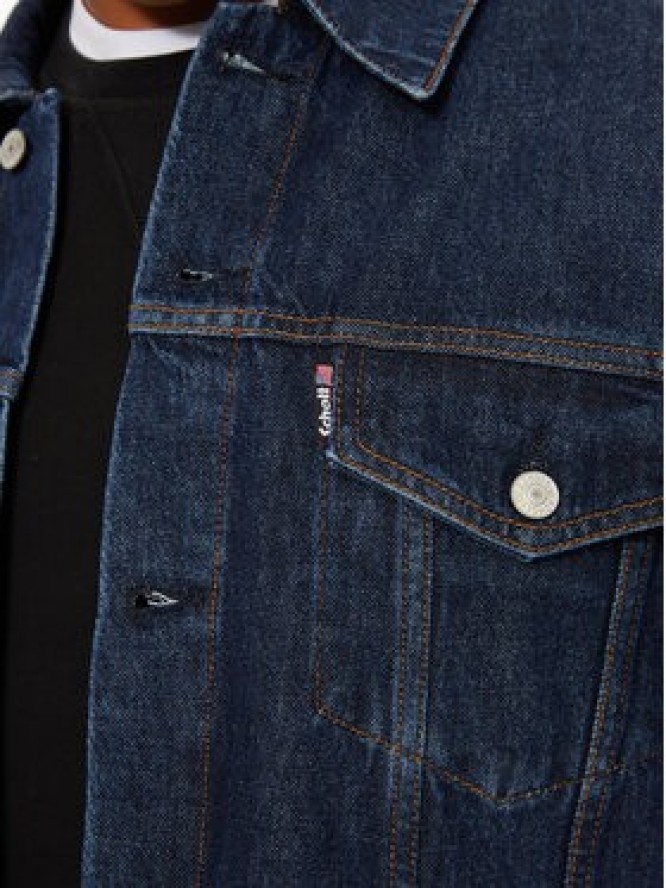 Schott NYC Kurtka jeansowa TRUCKS Granatowy Regular Fit