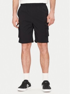 Resteröds Szorty materiałowe Marc 55251 6440 Czarny Regular Fit