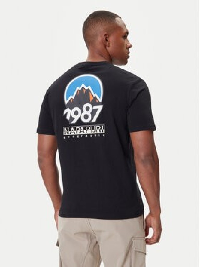 Napapijri T-Shirt S-Montepiana NP0A88SV Czarny Regular Fit