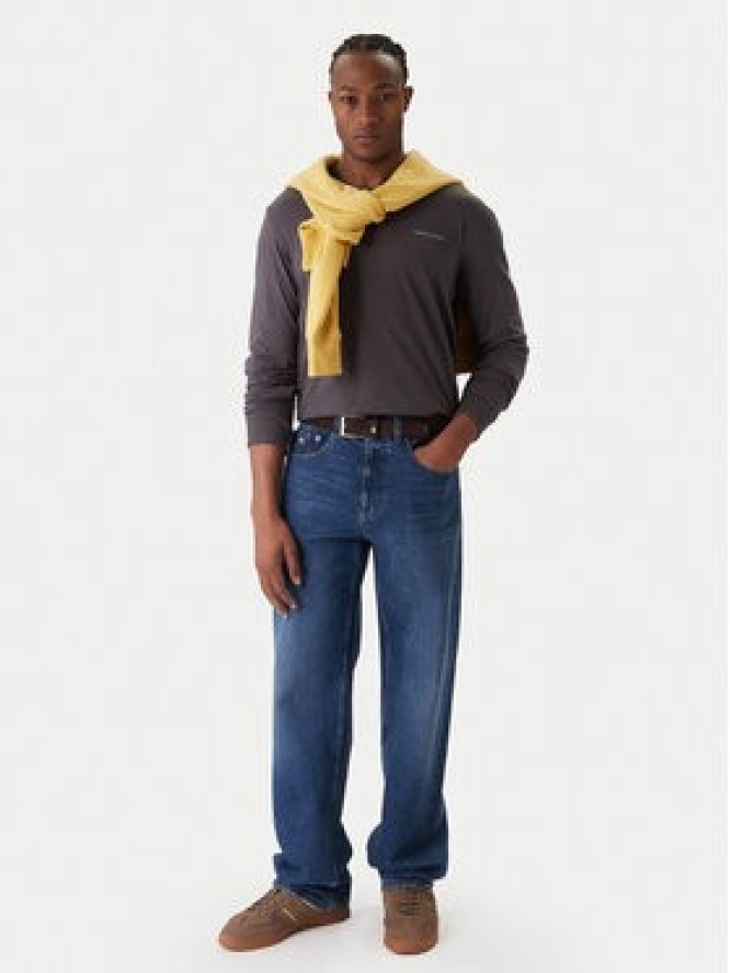 Tommy Jeans Longsleeve Chest Linear DM0DM21594 Szary Regular Fit