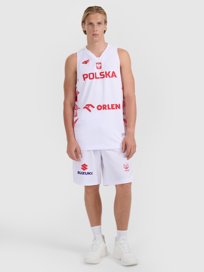 4F Koszulka reprezentacyjna z możliwością personalizacji męska 4F x PZKOSZ - biała XS