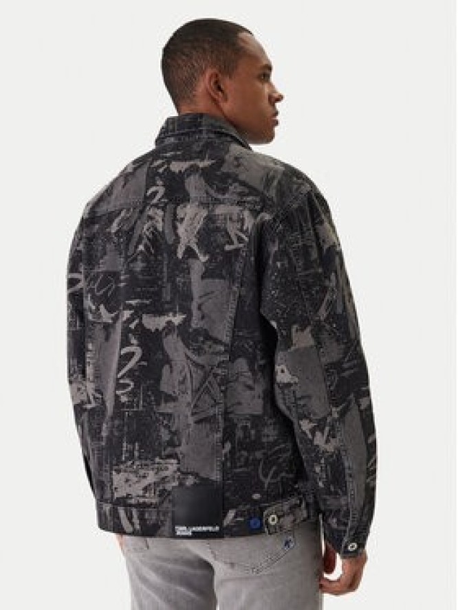 Karl Lagerfeld Jeans Kurtka jeansowa B1M14033 Szary Regular Fit