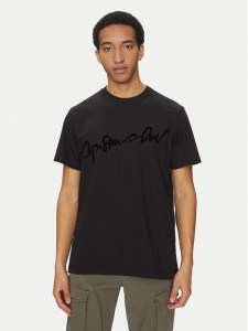G-Star Raw T-Shirt Floock G-Script D25148-C784 Czarny Regular Fit
