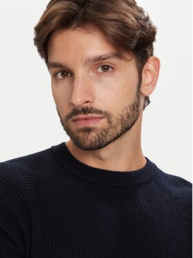 Bugatti Sweter 7400 65563B Granatowy Regular Fit