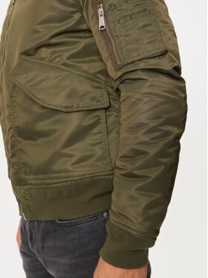 Schott NYC Kurtka bomber 210100RS Zielony Regular Fit