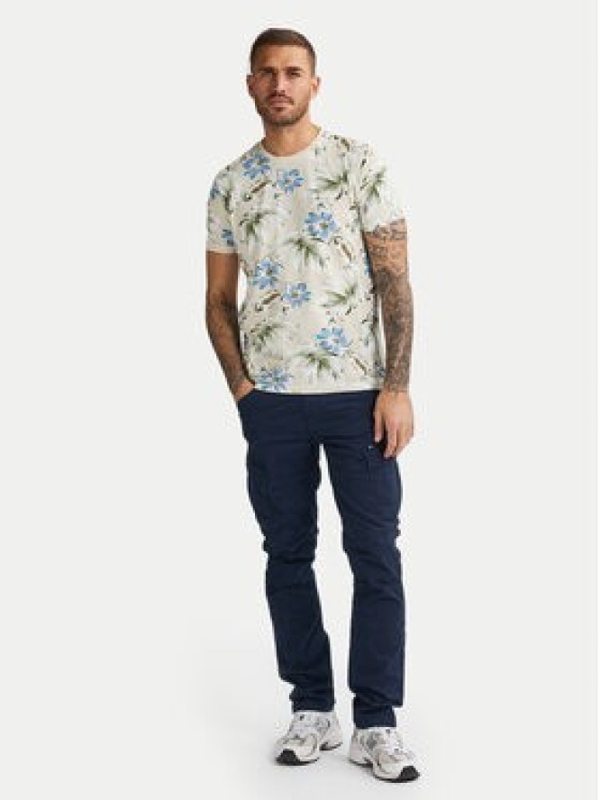 Petrol Industries T-Shirt M-1050-TSR655 Beżowy Regular Fit