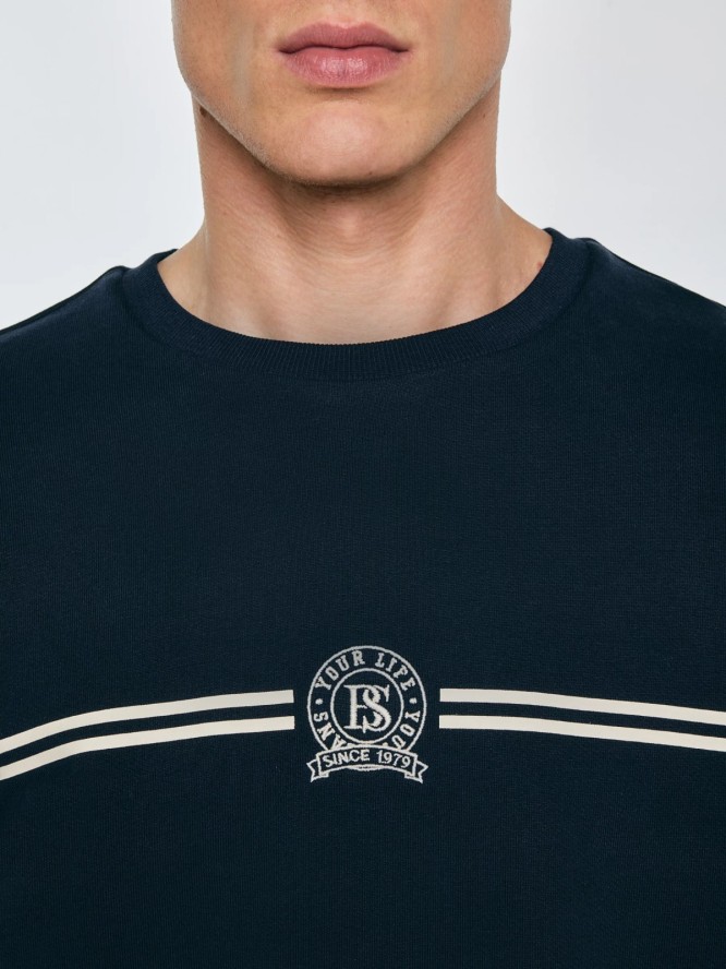 Bluza męska z haftem granatowa Daniel 403