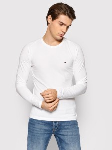 Tommy Hilfiger Longsleeve MW0MW10804 Biały Slim Fit