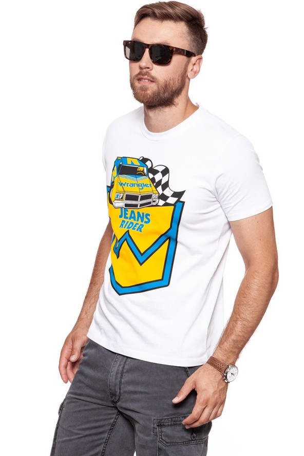 WRANGLER T SHIRT B&Y CREW TEE WHITE W7C41FK12 112131688