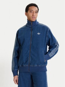 adidas Bluza adicolor Denim Firebird KD1517 Niebieski Loose Fit