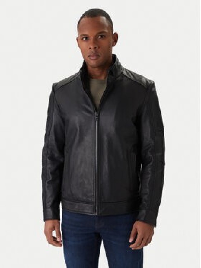 Milestone Kurtka skórzana Ms Franklin 531012 21265 Czarny Regular Fit