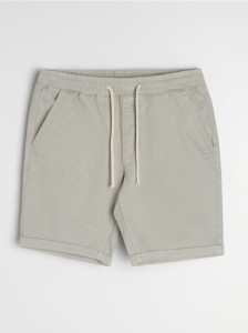 Szorty jeansowe jogger - kremowy