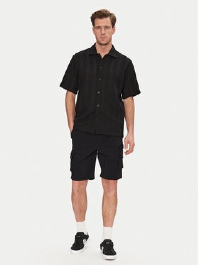 Resteröds Szorty materiałowe Marc 55251 6440 Czarny Regular Fit