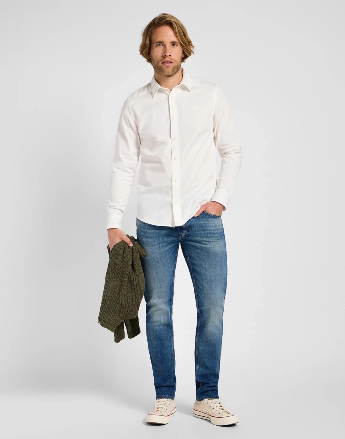 MESKA KOSZULA LEE PATCH SHIRT BRIGHT WHITE 112333654