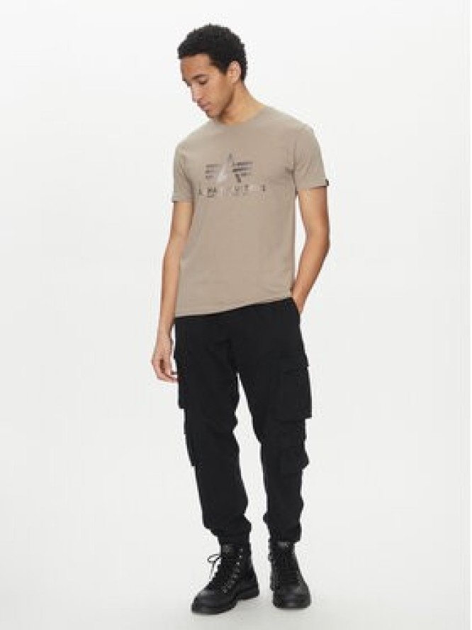 Alpha Industries T-Shirt Basic 100501 Beżowy Regular Fit