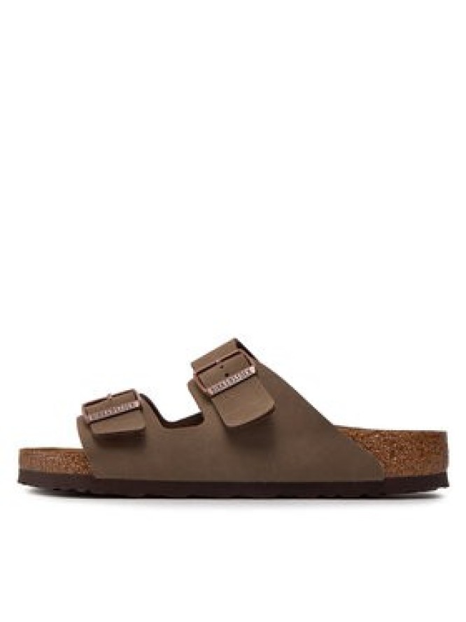 Birkenstock Klapki Arizona Birko-Flor nubuk 151181 Brązowy