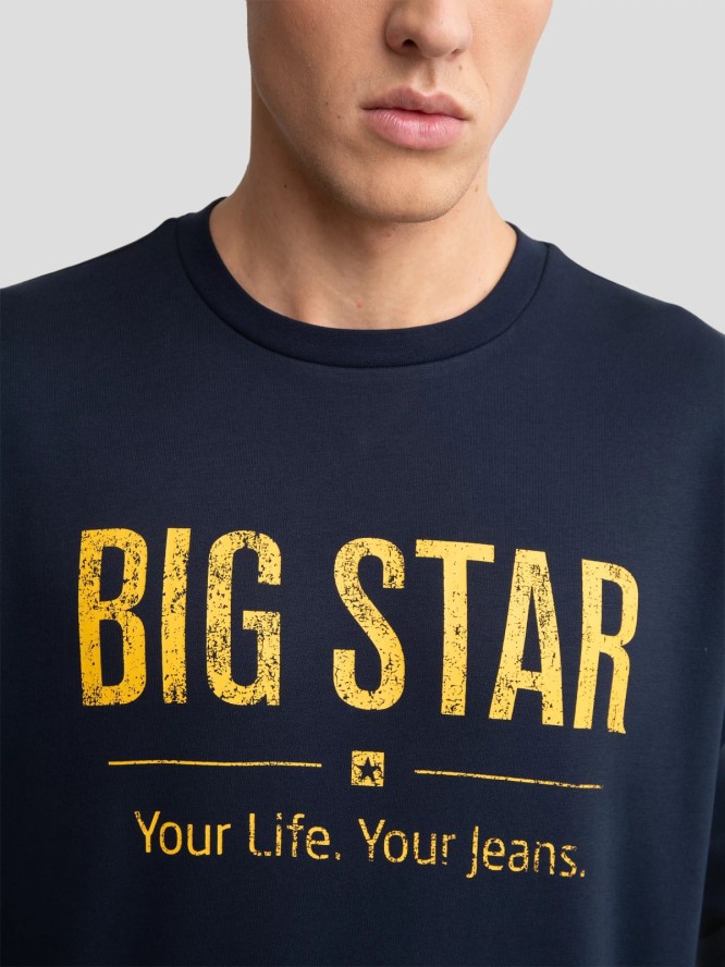 Bluza męska z logo BIG STAR granatowa Setor 403