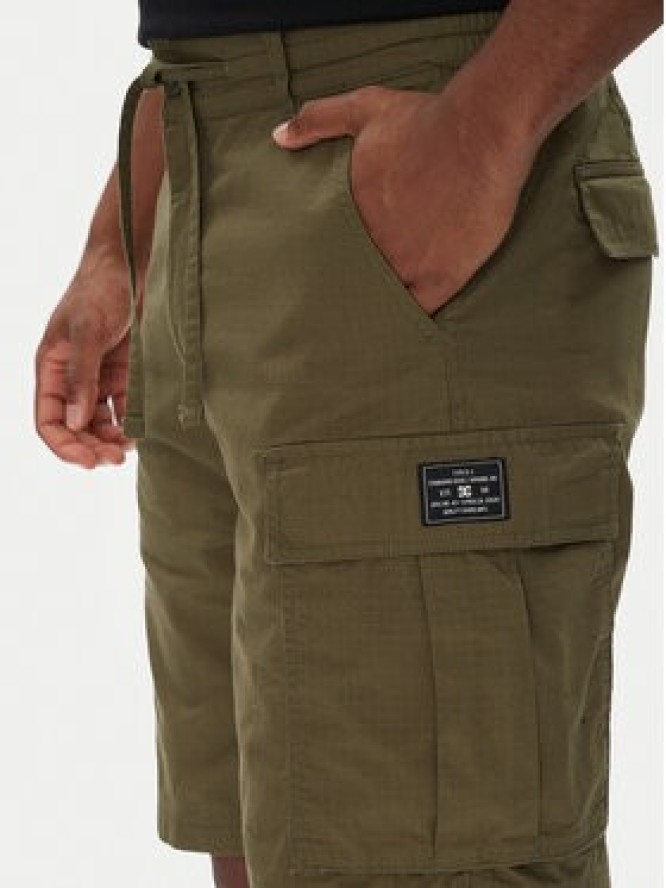 DC Shoes Szorty materiałowe Tundra ADYWS03086 Zielony Regular Fit