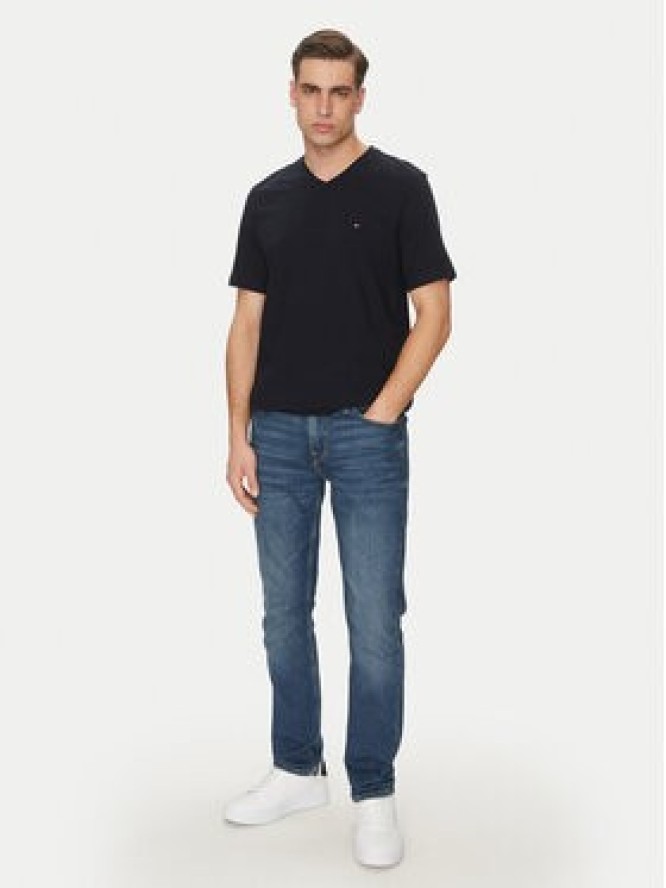 Tommy Hilfiger T-Shirt Essential V-Neck Tee MW0MW39249 Granatowy Regular Fit