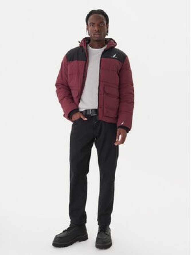 Nautica Kurtka zimowa Pocatello FZ Coat N1T04061 Bordowy Regular Fit