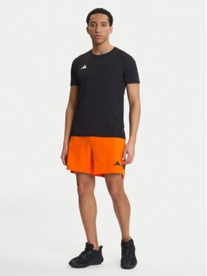 adidas Szorty sportowe D4T PrimeLift 3 Stripes KA1197 Pomarańczowy Regular Fit