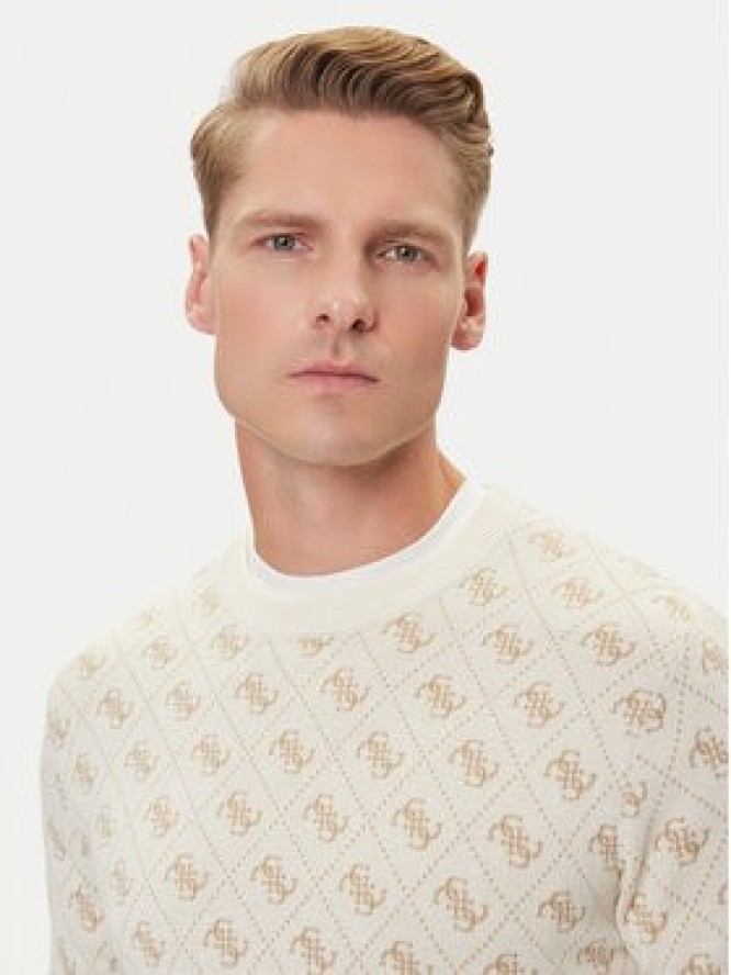 Guess Sweter M5YR10 Z3OE2 Écru Regular Fit
