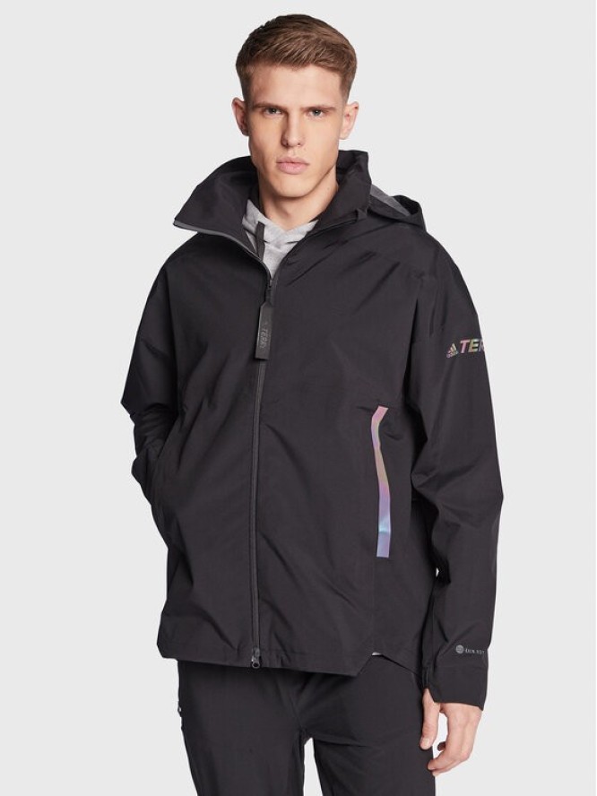 adidas Kurtka przeciwdeszczowa Terrex Ct Myshelter H65700 Czarny Regular Fit